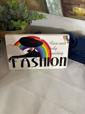 Face and Body Painting Set - Black with Rainbow Accent NIB